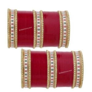 Traditional Maroon Wine Blossom Chooda For Daily Wear