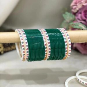 Green Traditional Punjabi Bridal Chura Set