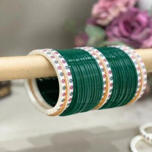 Green Traditional Punjabi Bridal Chura Set