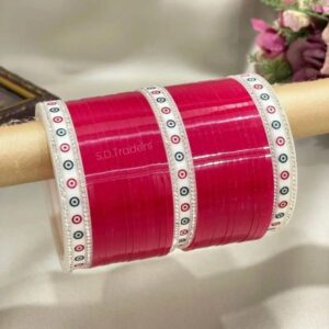 Red Traditional Punjabi Chura Set For Marriage