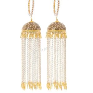 Golden Pearl Strings Long Bridal Kaleera