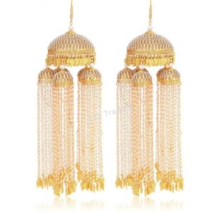 Golden Antique Dome & Pearl Bridal Kaleera