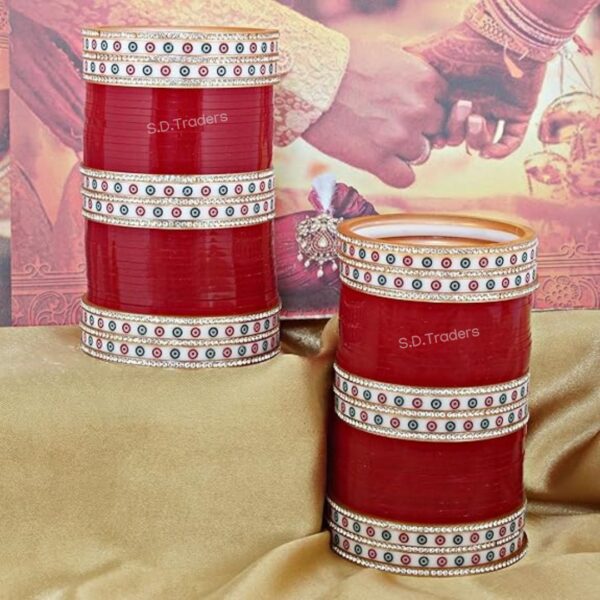 Royal Chura In Maroon Color For Wedding