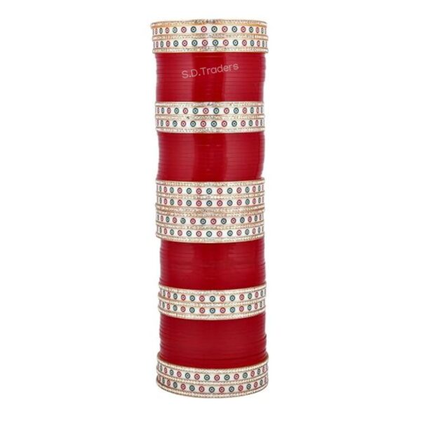 Royal Chura In Maroon Color For Wedding
