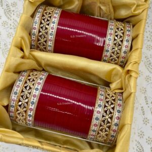 Maroon Punjabi Wedding Bridal Chura Designs online