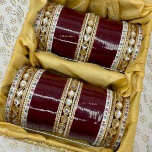 Kundan bridal Chura With Pearl Bangles At Bridal chura Store