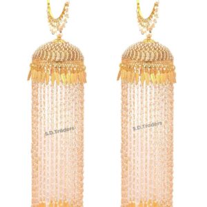 Golden Pearl Strings Long Bridal Kaleera