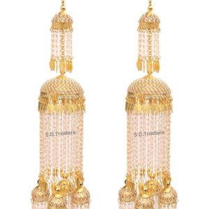 Golden Pearl Strings Double Layer Long Bridal Kaleera