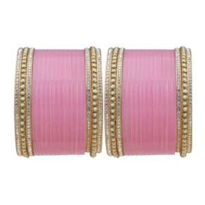 Maroon Hand Finish Designer Wedding Chura