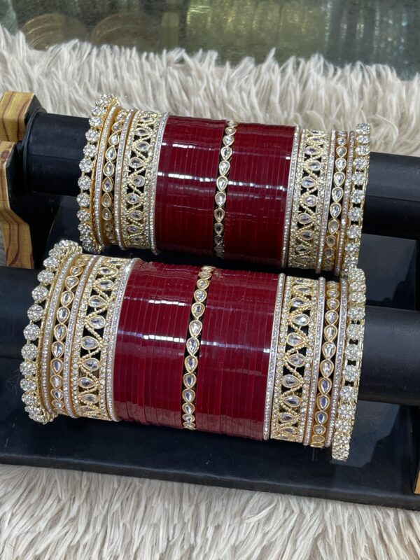 Punjabi Wedding Chuda Set With Moti Chudi