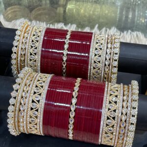 Punjabi Wedding Chuda Set With Moti Chudi