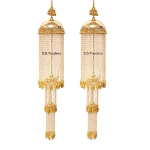 Golden Pearl Strings Double Layer Long Bridal Kaleera