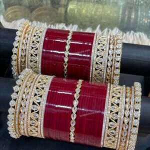 Punjabi Wedding Chuda Set With Moti Chudi