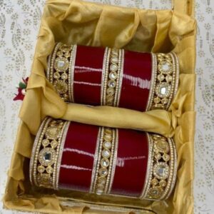 Dark Maroon Bridal Chura Set – Must-Have for Indian Brides