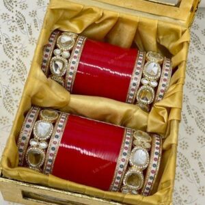 Kundan bridal Chura With Pearl Bangles At Bridal chura Store