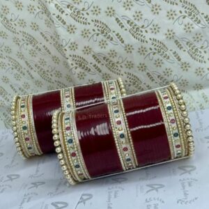 Maroon Bridal Chura Designs Online for Your Wedding Day