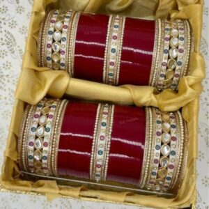 Bridal Chura Set With Kundan Bangles At Bridal Chura Store