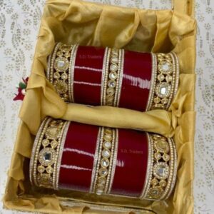 Dark Maroon Bridal Chura Set – Must-Have for Indian Brides