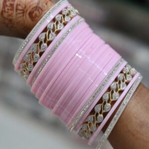 Pink Bridal Chuda Set For Bride Best Price Online