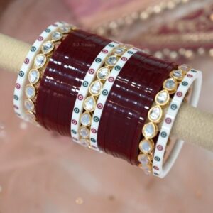 Maroon Chura Bridal for bride At Low Price