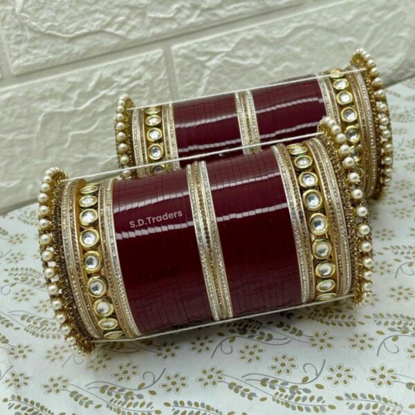 Royal Pearl Kundan Chura - Image 2