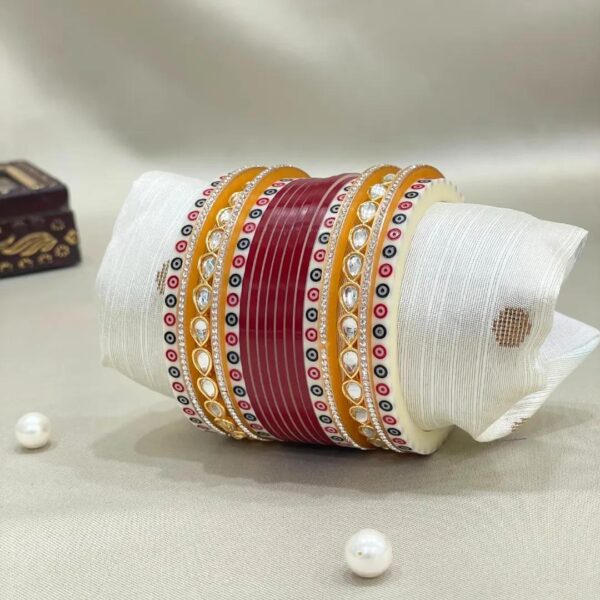 Pearl Kundan Bridal Chura - Image 4