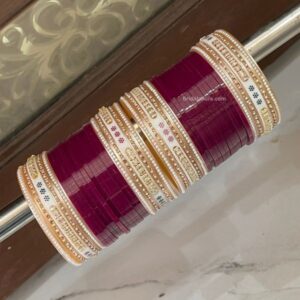 Maroon Majesty Bangles