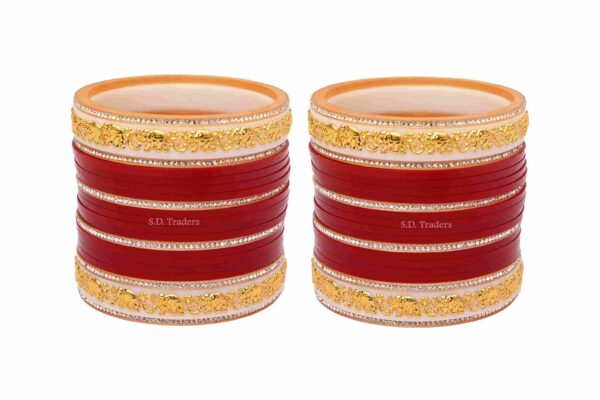 Pure Pearl Classic Wedding Chura with Elephant Design – Traditional Bridal Bangles