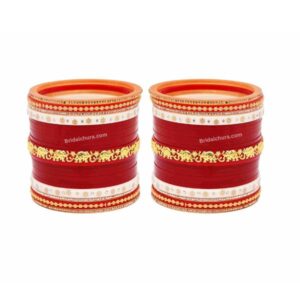 Chura With Elephant And White Star Bangles