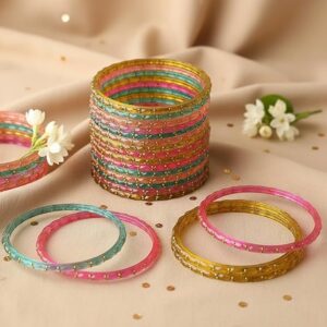 InstaGlow Light Multi Raindrop Bangles Set Sale