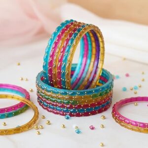Classic Dark Multi Raindrop Bangles