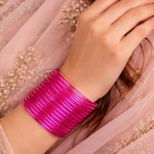 Classic rani jelly bangles for women and girls, a set of 24 bangles