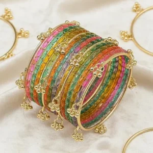 Dulhan Light Multi Raindrop Bangles