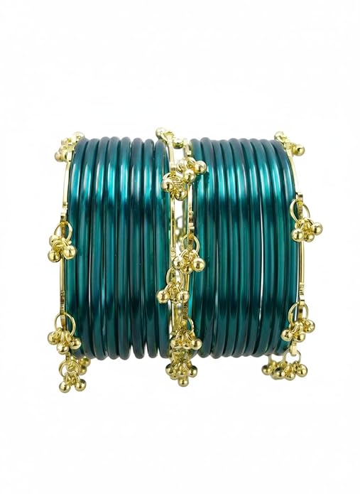 Radium Jelly Bangles with Kashmiri Ghungroo Bangles - Image 5