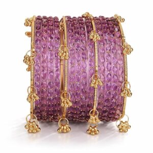 Viral Lavender Raindrop Bangles with Ghungroo