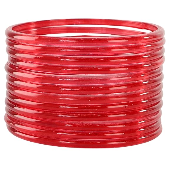 Traditional Red jelly Bangles Women Set of 12 Sale - Image 2