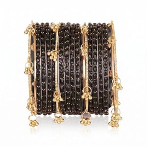 Trending Black Raindrop Bangles with Ghungroo