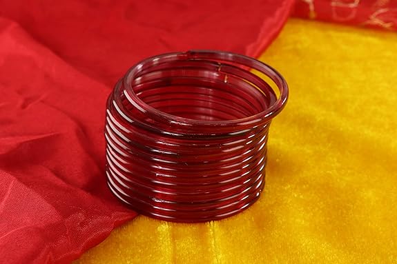 Royal maroon jelly Bangles women set of 12 - Image 5