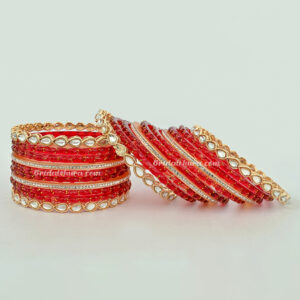 Raindrop bangles with kundan bangles and nihar a set of 12 bangles
