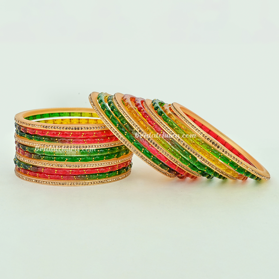 Fashionable Dark Raindrop Bangles with Nihar Bangles Set