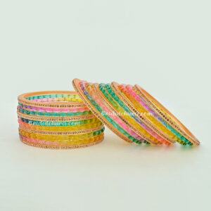 Designer Light Raindrop Bangles with Nihar Bangles Set