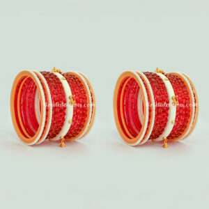 Rain drop bangles with Pearl and ghungroo bangles