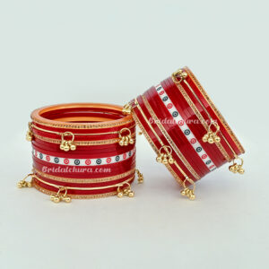 Designer  maroon chura bangles with dotted and kashmiri bangles for daily wear