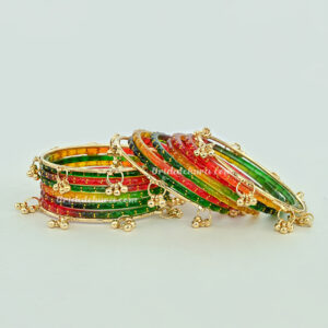 Super multi rain drop bangles with kashmiri ghungroo bangles