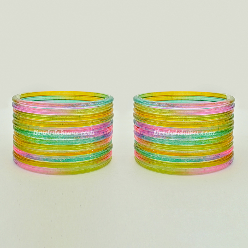 Royal Punjabi Light jelly glass Bangles Set of 24 bangles - Image 2