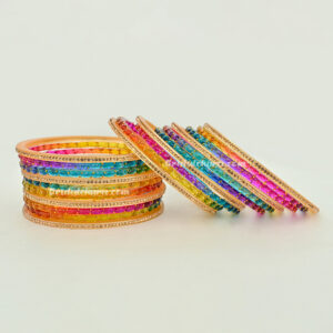 InstaGlow Super Raindrop Bangles with Nihar Bangles Set Sale