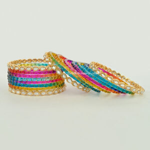 Trendy super Raindrop Bangles with Kundan Bangles and Nihar
