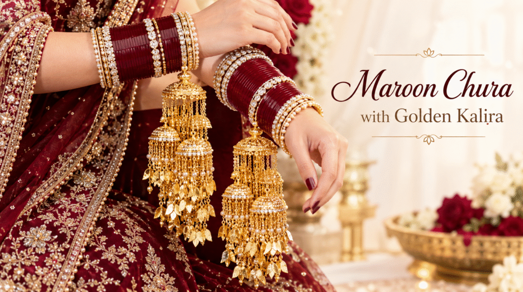 Maroon Chura with Golden Kalira